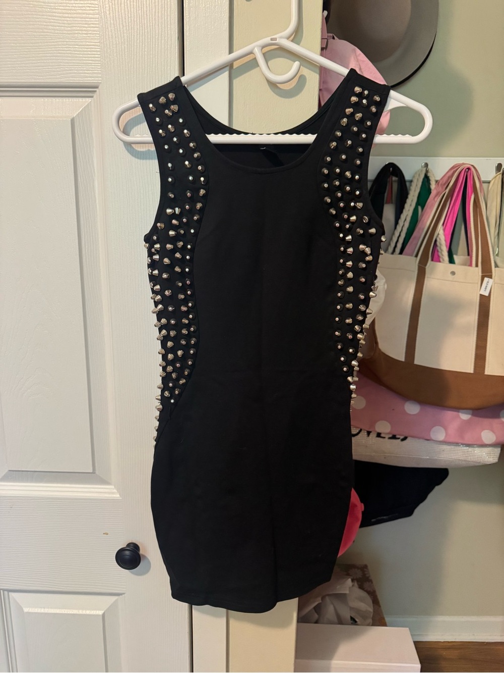 Forever 21 Black Studded Mini Dress
